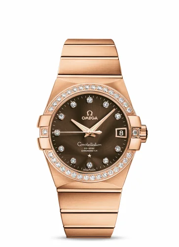Omega Constellation Co-Axial 38 Red Gold / Diamond / Brown 123.55.38.21.63.001 (12355382163001)